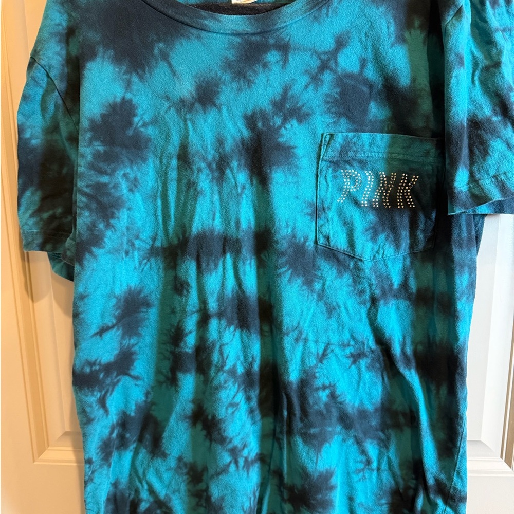 VS Pink campus SS tie dye oversized t shirt Large